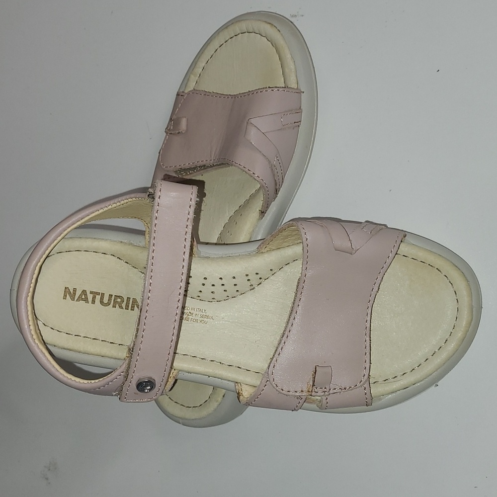 Naturino Girls 31 size 13 blush pink sandals
